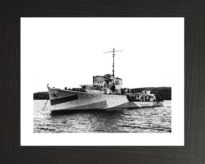 HMS Goathland (L27) Royal Navy Hunt Class Destroyer At Anchor Photo Print Wall Art Decor - Posters, Prints, & Visual Artwork - by Hampshire Prints (image 2 of 9)