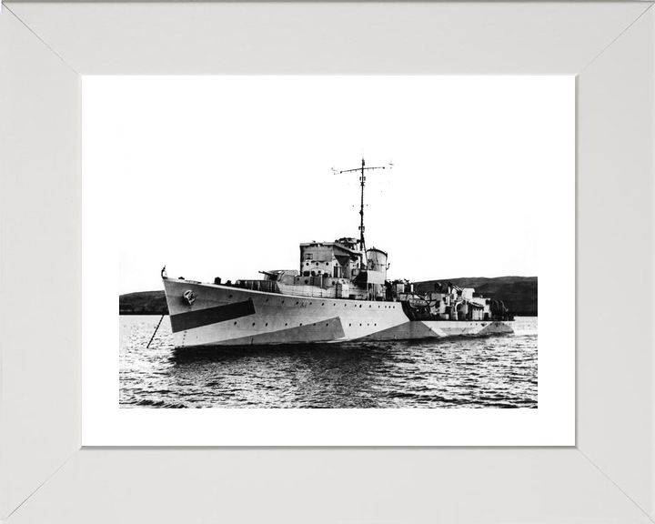 HMS Goathland (L27) Royal Navy Hunt Class Destroyer At Anchor Photo Print Wall Art Decor - Posters, Prints, & Visual Artwork - by Hampshire Prints (image 4 of 9)