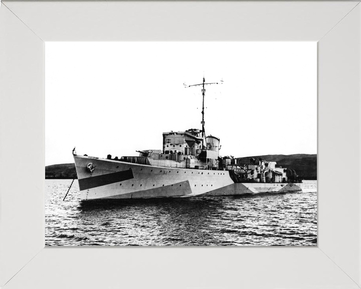 HMS Goathland (L27) Royal Navy Hunt Class Destroyer At Anchor Photo Print Wall Art Decor - Posters, Prints, & Visual Artwork - by Hampshire Prints (image 5 of 9)