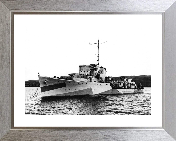 HMS Goathland (L27) Royal Navy Hunt Class Destroyer At Anchor Photo Print Wall Art Decor - Posters, Prints, & Visual Artwork - by Hampshire Prints (image 6 of 9)