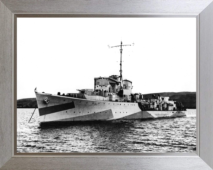 HMS Goathland (L27) Royal Navy Hunt Class Destroyer At Anchor Photo Print Wall Art Decor - Posters, Prints, & Visual Artwork - by Hampshire Prints (image 7 of 9)