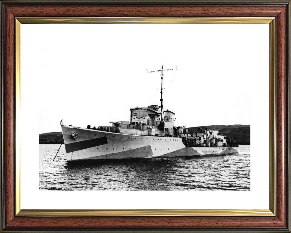 HMS Goathland (L27) Royal Navy Hunt Class Destroyer At Anchor Photo Print Wall Art Decor - Posters, Prints, & Visual Artwork - by Hampshire Prints (image 8 of 9)