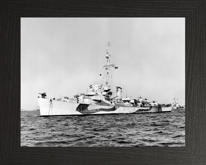 HMS Holmes (K581) Royal Navy Captain Class Frigate Port Side View Photo Print Wall Art Decor - Posters, Prints, & Visual Artwork - by Hampshire Prints (image 3 of 9)