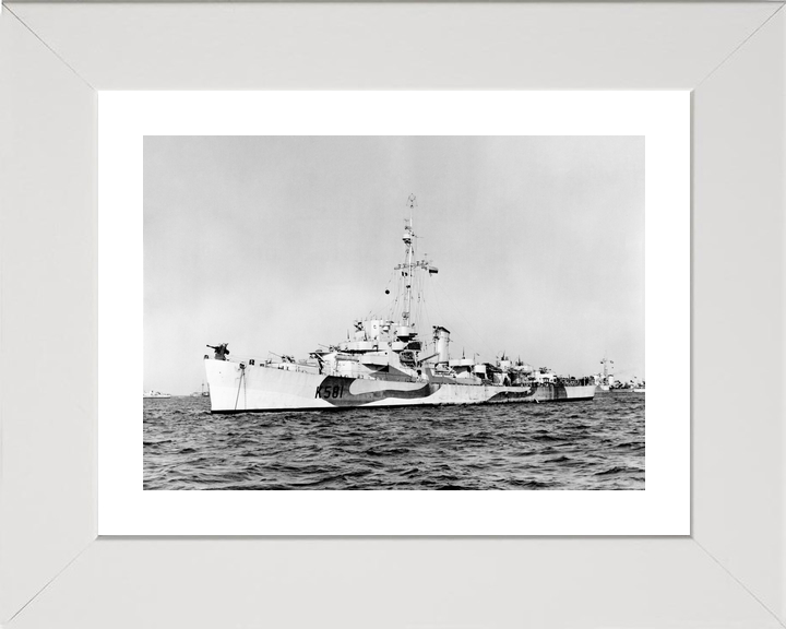 HMS Holmes (K581) Royal Navy Captain Class Frigate Port Side View Photo Print Wall Art Decor - Posters, Prints, & Visual Artwork - by Hampshire Prints (image 4 of 9)