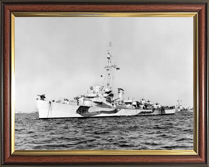 HMS Holmes (K581) Royal Navy Captain Class Frigate Port Side View Photo Print Wall Art Decor - Posters, Prints, & Visual Artwork - by Hampshire Prints (image 9 of 9)
