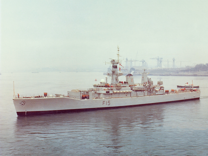 HMS Euryalus (F15) Royal Navy Leander Class Frigate Leaving Harbour Photo Print Wall Art Decor - Posters, Prints, & Visual Artwork - by Hampshire Prints (image 1 of 9)