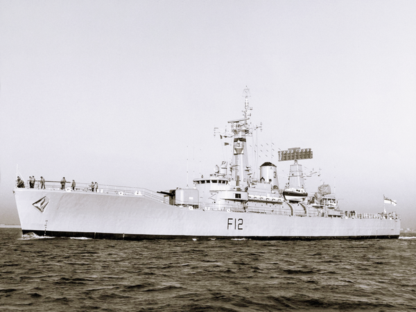 HMS Achilles F12 Leander Class Frigate At Sea