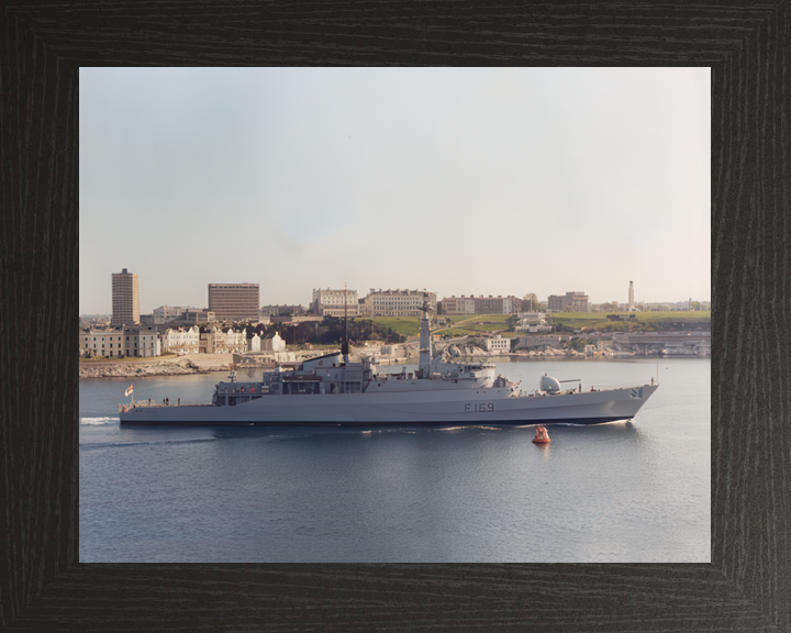 HMS Amazon F169 Type 21 Frigate Leaving Plymouth
