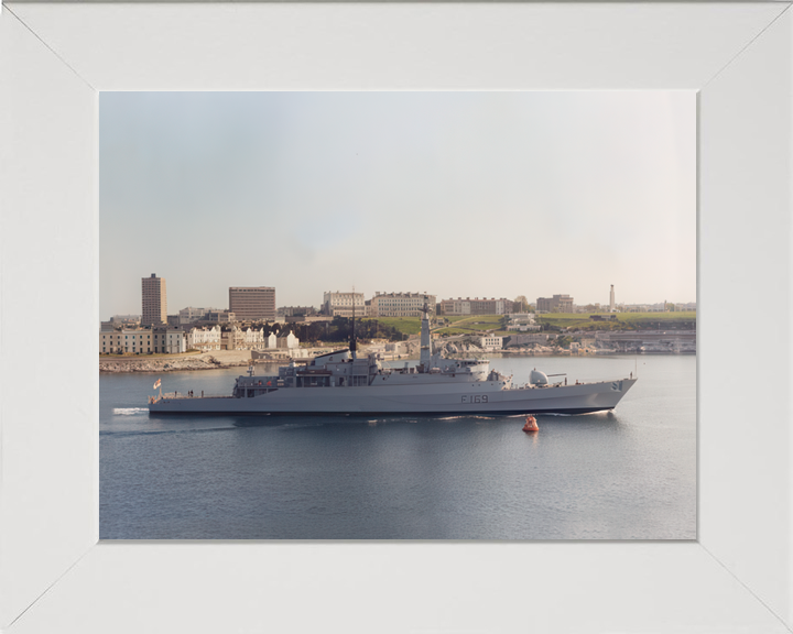 HMS Amazon F169 Type 21 Frigate Leaving Plymouth