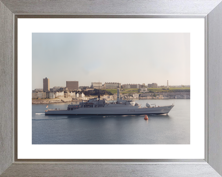 HMS Amazon F169 Type 21 Frigate Leaving Plymouth