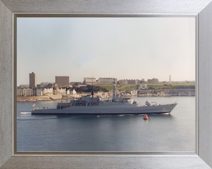 HMS Amazon F169 Type 21 Frigate Leaving Plymouth
