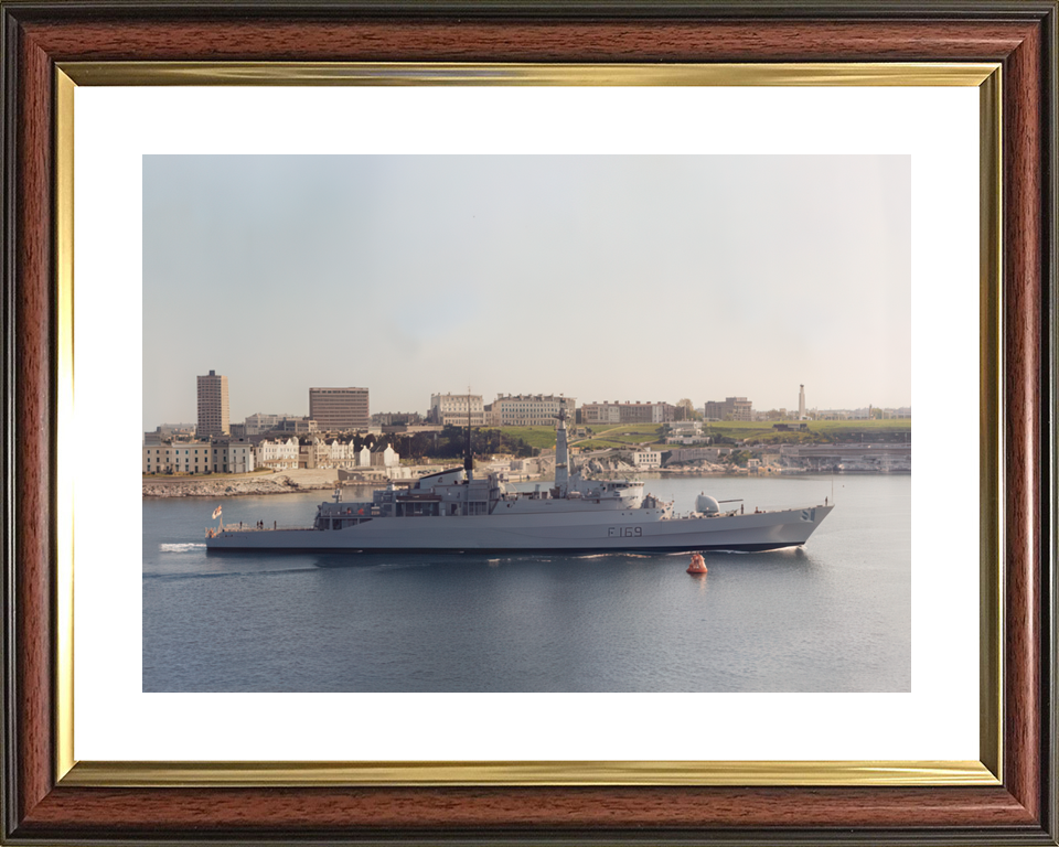 HMS Amazon F169 Type 21 Frigate Leaving Plymouth