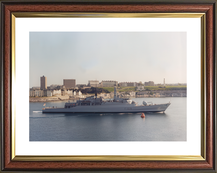 HMS Amazon F169 Type 21 Frigate Leaving Plymouth