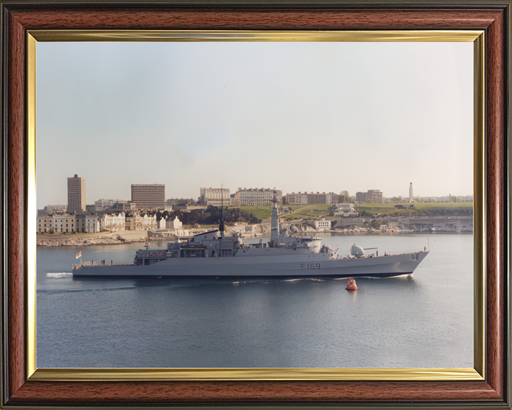 HMS Amazon F169 Type 21 Frigate Leaving Plymouth