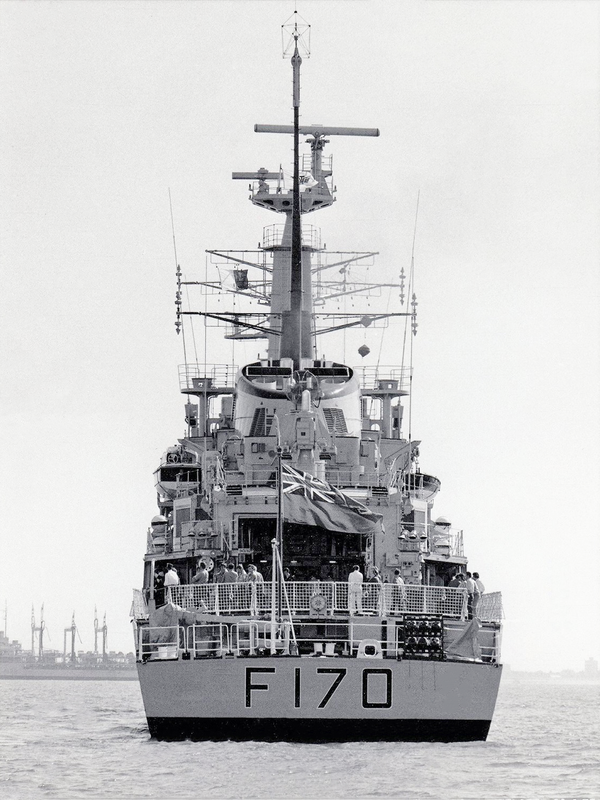 HMS Antelope F170 Type 21 Frigate Stern View