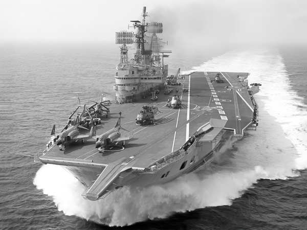 HMS Ark Royal R09 Audacious Class Aircraft Carrier Underway