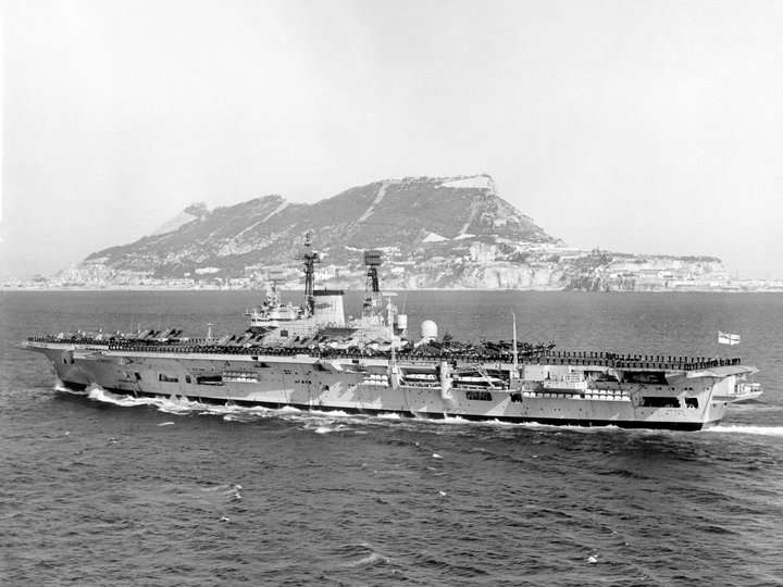 HMS Ark Royal (R09) Royal Navy Audacious Class Aircraft Carrier Off Gibraltar Photo Print Wall Art Decor Posters, Prints, & Visual Artwork Hampshire Prints 6 x 4 No Frame No