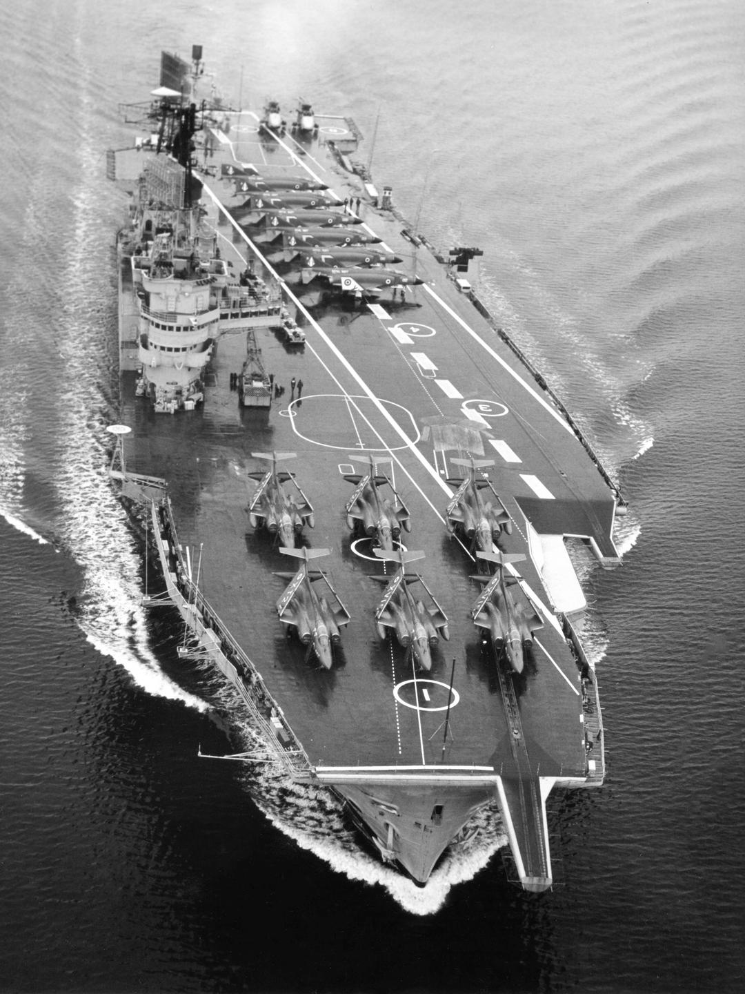 HMS Ark Royal (R09) Royal Navy Audacious Class Aircraft Carrier From the Air Photo Print Wall Art Decor Posters, Prints, & Visual Artwork Hampshire Prints 6 x 4 No Frame No