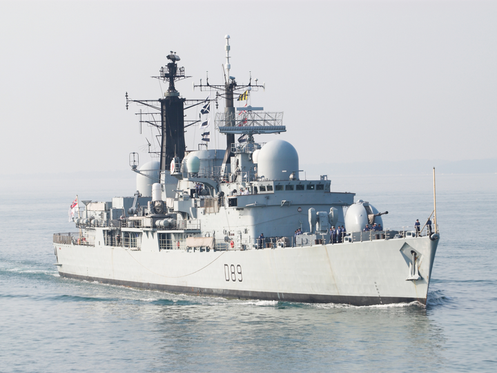 HMS Exeter (D89) Royal Navy Type 42 Destroyer Starboard Bow View Photo Print Wall Art Decor - Posters, Prints, & Visual Artwork - by Hampshire Prints (image 1 of 9)
