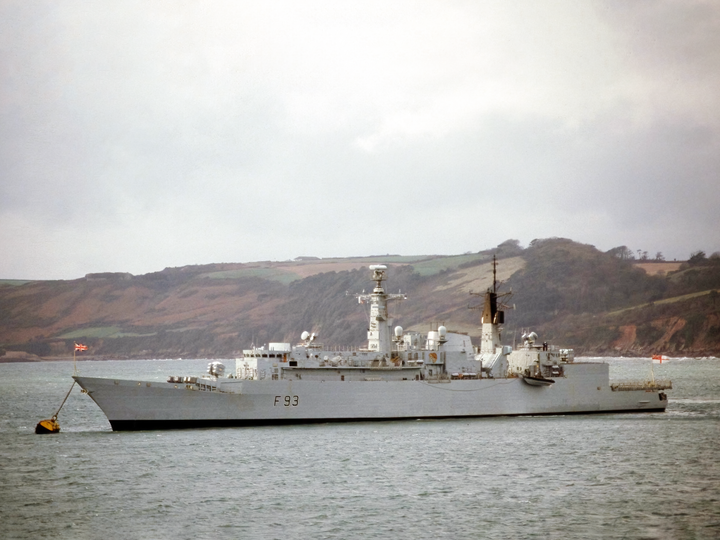 HMS Beaver (F93) Royal Navy Type 22 Frigate At A Buoy Photo Print Wall Art Decor Posters, Prints, & Visual Artwork Hampshire Prints 6 x 4 No Frame No