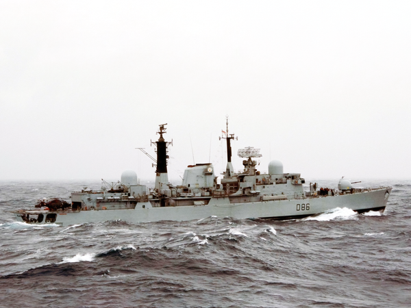 HMS Birmingham D86 Type 42 Destroyer Underway Starboard View