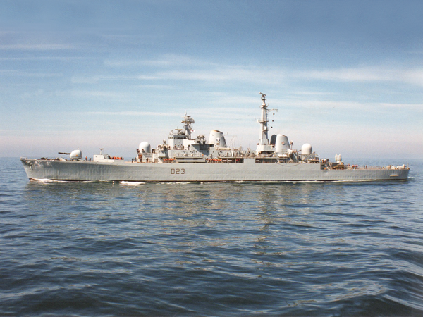 HMS Bristol D23 Type 82 Destroyer Port Beam View