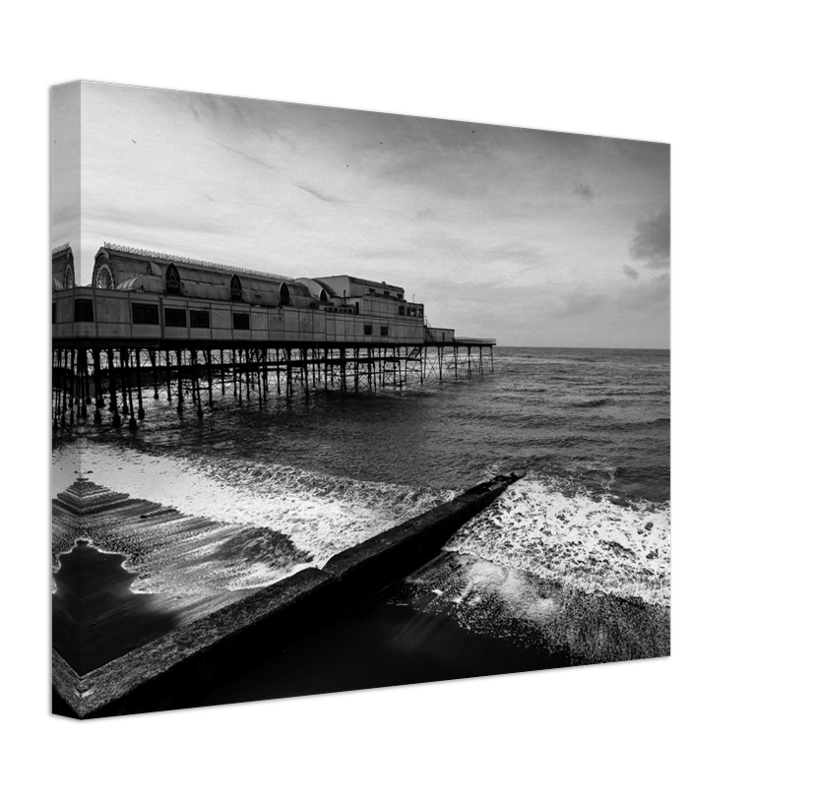 Aberystwyth beach in black and white Photo Print - Canvas - Framed Photo Print - Hampshire Prints