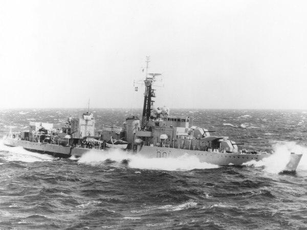 HMS Caprice D01 C Class Destroyer In Heavy Seas
