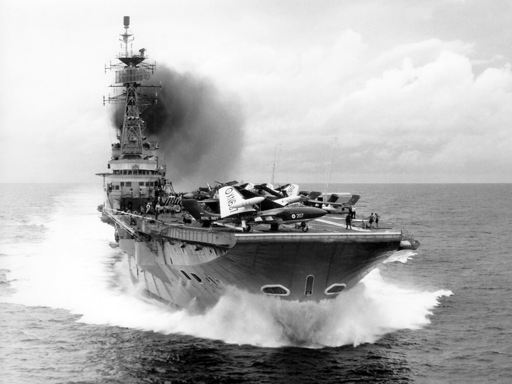 HMS Centaur (R06) Royal Navy Centaur Class Carrier Bow View Underway Photo Print Wall Art Decor Posters, Prints, & Visual Artwork Hampshire Prints 6 x 4 No Frame No