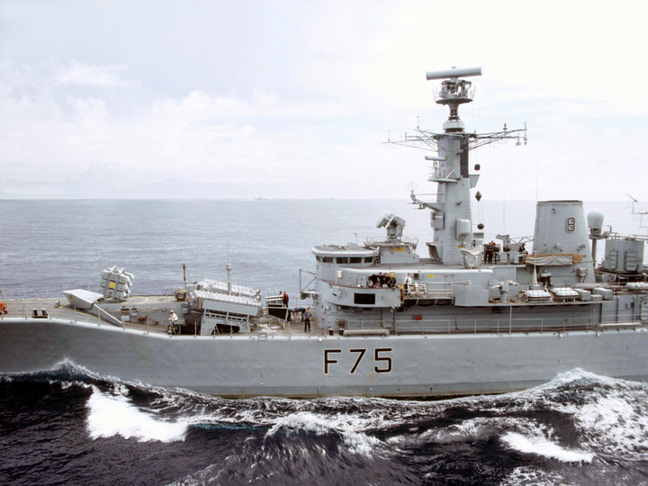 HMS Charybdis (F75) Royal Navy Leander Class Frigate During a RAS Photo Print Wall Art Decor Posters, Prints, & Visual Artwork Hampshire Prints 6 x 4 No Frame No