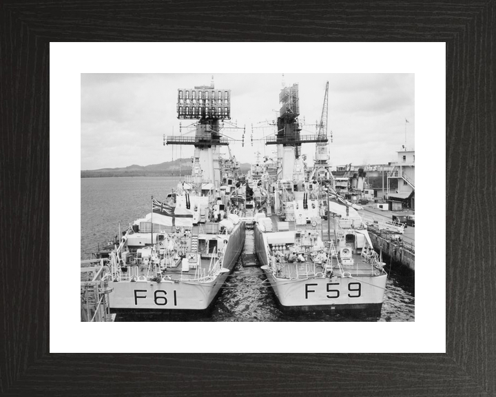 HMS Llandaff F61 and HMS Chichester Salisbury Class Frigates 1966 Photo Print - Posters, Prints, & Visual Artwork - by Hampshire Prints (image 2 of 9)