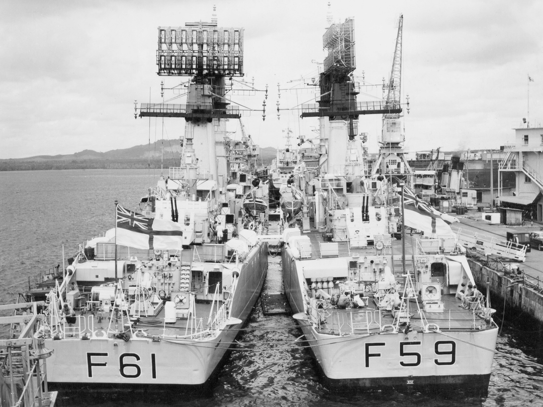 HMS Llandaff F61 and HMS Chichester Salisbury Class Frigates 1966 Photo Print - Posters, Prints, & Visual Artwork - by Hampshire Prints (image 1 of 9)