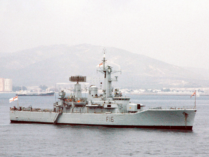 HMS Diomede (F16) Royal Navy Leander Class Frigate Starboard View at Anchor Photo Print Wall Art Decor Posters, Prints, & Visual Artwork Hampshire Prints 6 x 4 No Frame No