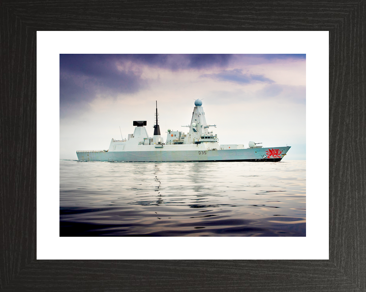 HMS Dragon D35 Type 45 Destroyer Low Starboard Beam View