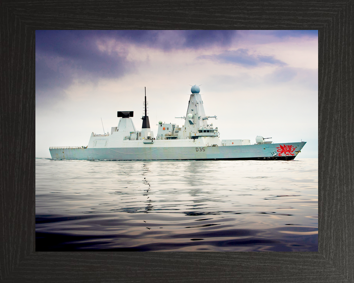 HMS Dragon D35 Type 45 Destroyer Low Starboard Beam View