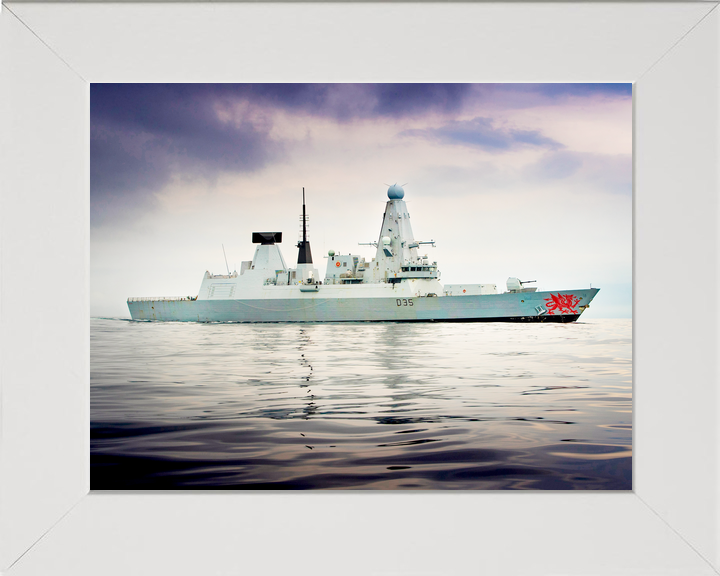 HMS Dragon D35 Type 45 Destroyer Low Starboard Beam View