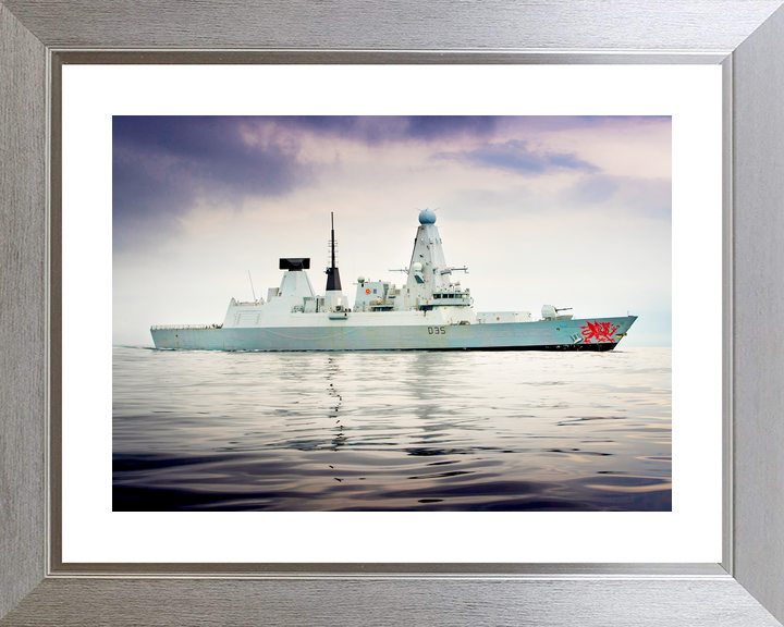 HMS Dragon D35 Type 45 Destroyer Low Starboard Beam View
