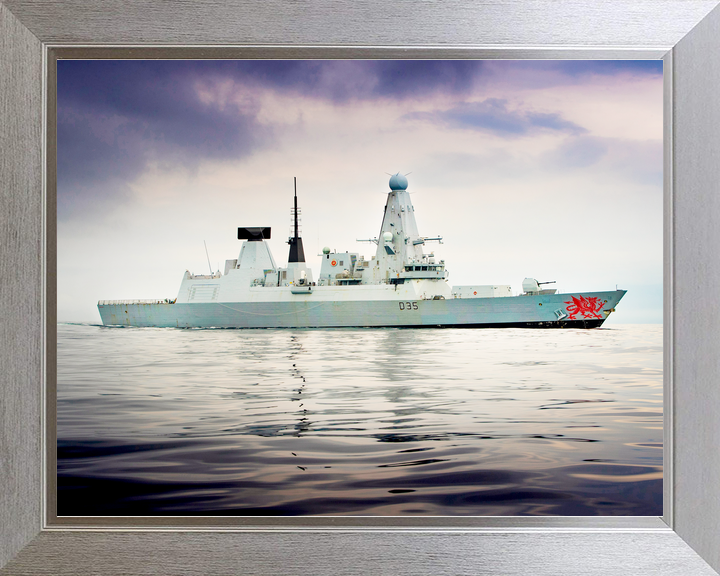 HMS Dragon D35 Type 45 Destroyer Low Starboard Beam View
