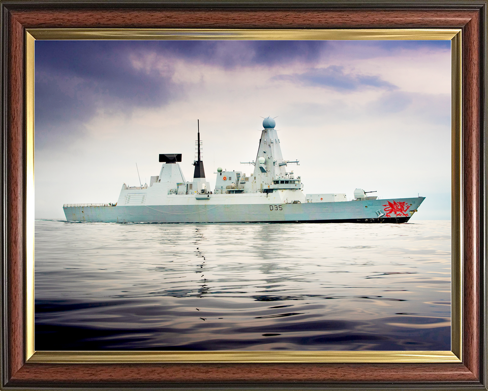 HMS Dragon D35 Type 45 Destroyer Low Starboard Beam View