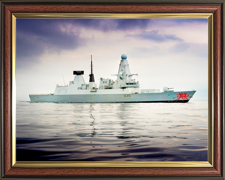HMS Dragon D35 Type 45 Destroyer Low Starboard Beam View