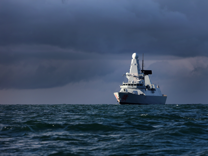 HMS Dragon (D35) Royal Navy Type 45 Destroyer With Stormy Skies Photo Print Wall Art Decor Posters, Prints, & Visual Artwork Hampshire Prints 6 x 4 No Frame No