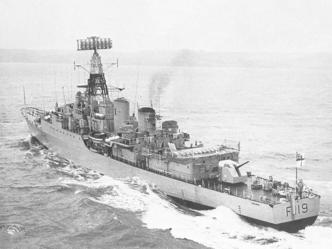HMS Eskimo (F119) Royal Navy Tribal Class Frigate Port Quarter View Photo Print Wall Art Decor - Posters, Prints, & Visual Artwork - by Hampshire Prints (image 1 of 9)