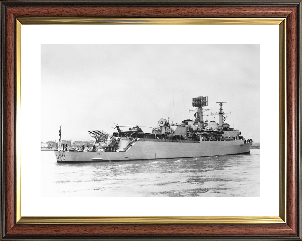 HMS Fife (D20) Royal Navy County Class Destroyer Entering Harbour Photo Print Wall Art Decor - Posters, Prints, & Visual Artwork - by Hampshire Prints (image 8 of 9)