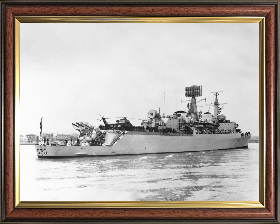 HMS Fife (D20) Royal Navy County Class Destroyer Entering Harbour Photo Print Wall Art Decor - Posters, Prints, & Visual Artwork - by Hampshire Prints (image 9 of 9)