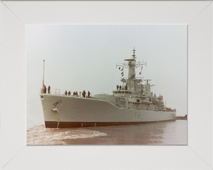 HMS Galatea (F18) Royal Navy Leander Class Frigate Low Port Bow View Photo Print Wall Art Decor - Posters, Prints, & Visual Artwork - by Hampshire Prints (image 5 of 9)