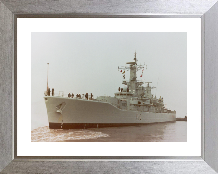 HMS Galatea (F18) Royal Navy Leander Class Frigate Low Port Bow View Photo Print Wall Art Decor - Posters, Prints, & Visual Artwork - by Hampshire Prints (image 6 of 9)