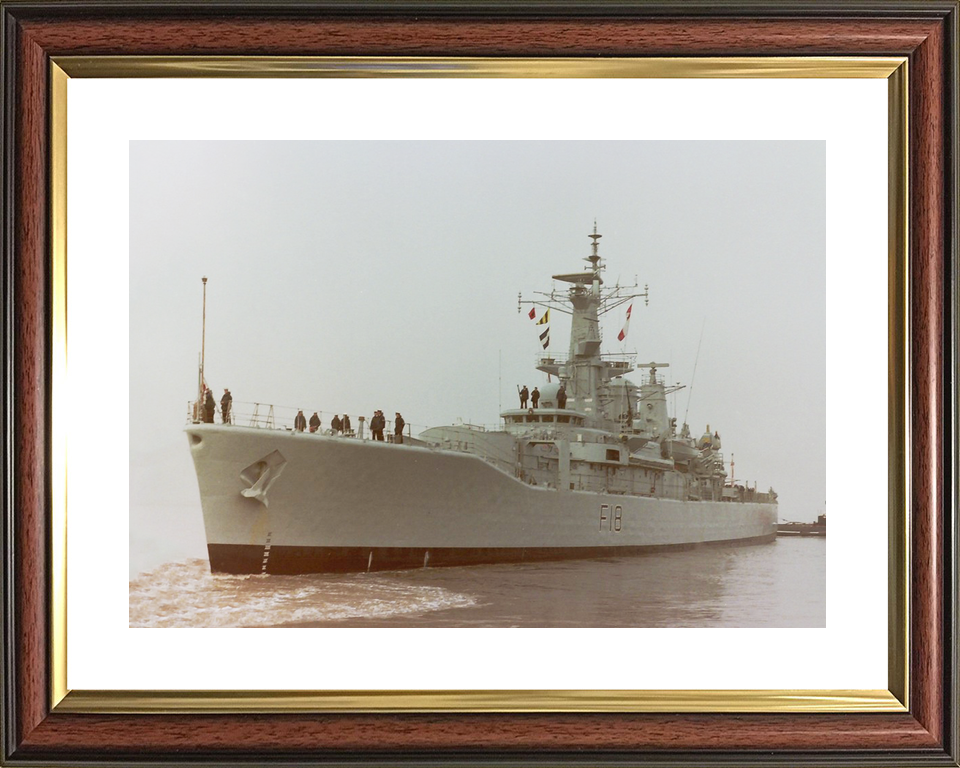 HMS Galatea (F18) Royal Navy Leander Class Frigate Low Port Bow View Photo Print Wall Art Decor - Posters, Prints, & Visual Artwork - by Hampshire Prints (image 8 of 9)