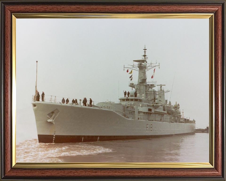 HMS Galatea (F18) Royal Navy Leander Class Frigate Low Port Bow View Photo Print Wall Art Decor - Posters, Prints, & Visual Artwork - by Hampshire Prints (image 9 of 9)