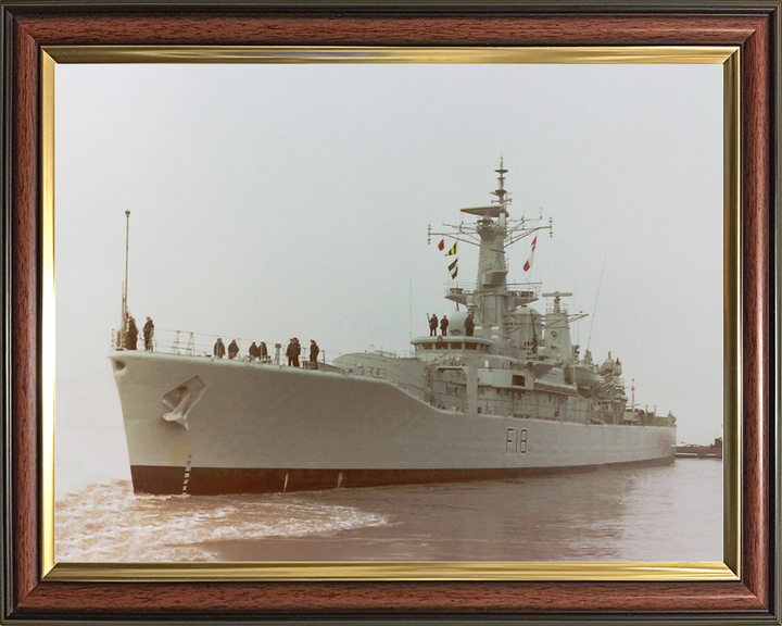 HMS Galatea (F18) Royal Navy Leander Class Frigate Low Port Bow View Photo Print Wall Art Decor - Posters, Prints, & Visual Artwork - by Hampshire Prints (image 9 of 9)