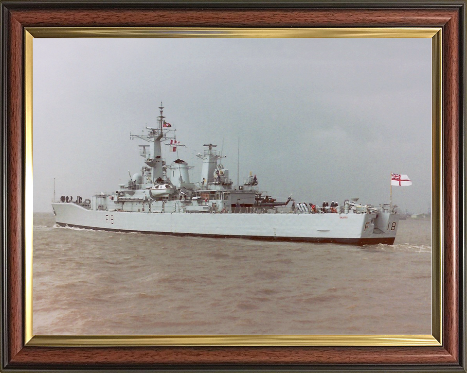 HMS Galatea (F18) Royal Navy Leander Class Frigate Leaving Harbour Photo Print Wall Art Decor - Posters, Prints, & Visual Artwork - by Hampshire Prints (image 9 of 9)